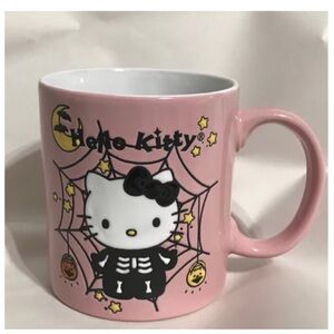 NEW Hello Kitty Pink Halloween Skeleton Mug